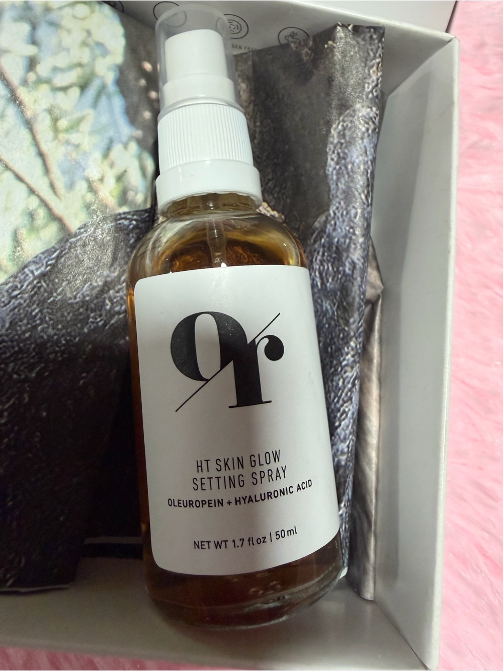 Rose & Olive HT Skin Glow Setting Spray - White Label with Amber Liquid